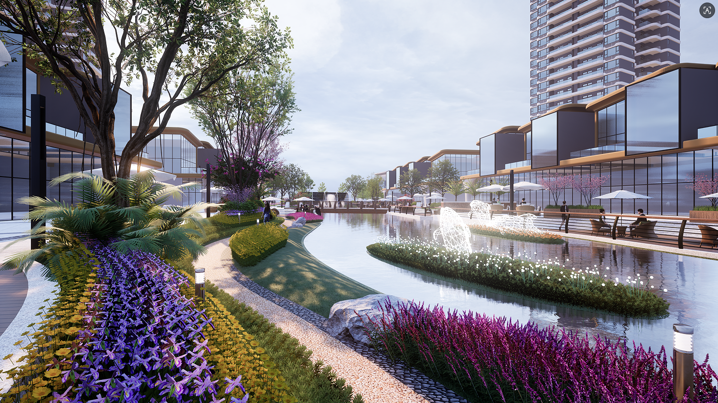 夹江分支水渠景观改造